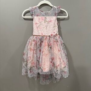 Floral Pink Kids Dress